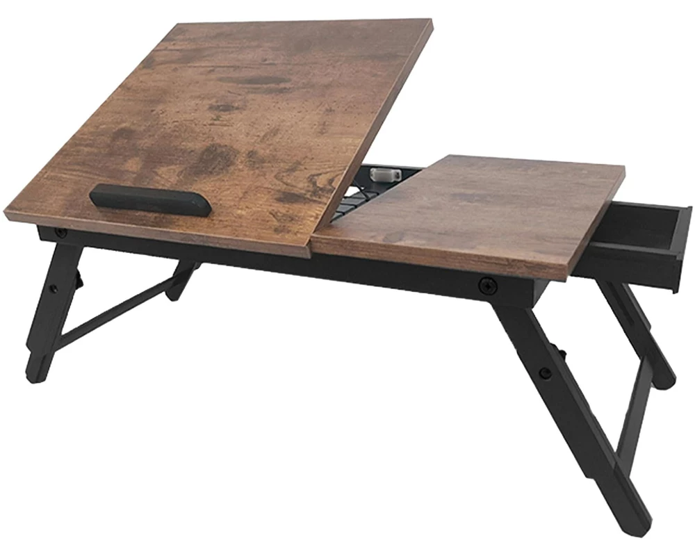 relaxdays Laptoptisch 19.5 x 70 x 35 cm, Dunkelbraun