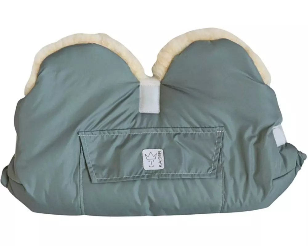 Kaiser Lammfell Handwärmer Big Salbei Grün/Grau