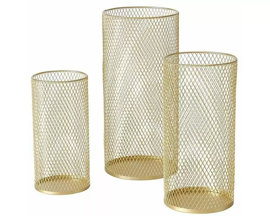Boltze Windlicht Seoul 3 Stück, Gold