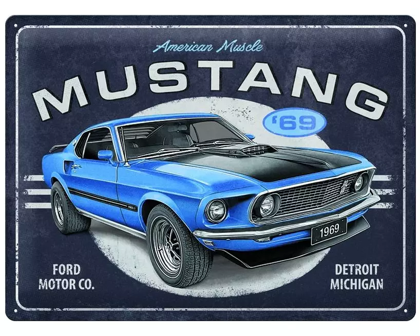 Nostalgic Art Schild Ford Mustang 40 cm x 30 cm, Metall