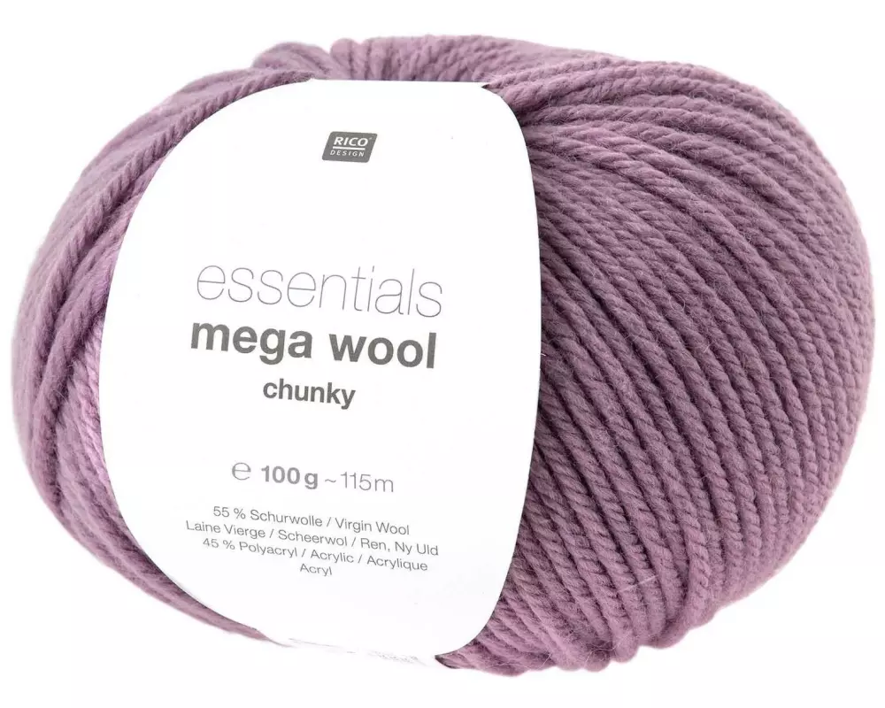 Rico Design Wolle Essentials Mega Wool chunky 100 g, Flieder