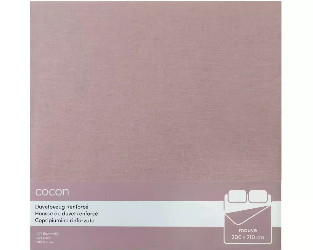 COCON Duvetbezug Renforcé 200 x 210 cm, Mauve