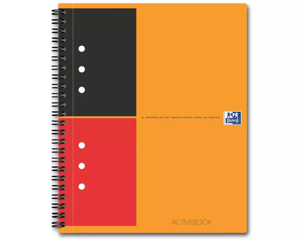 Oxford Notizheft International Activebook, A5 +, Liniert, Orange