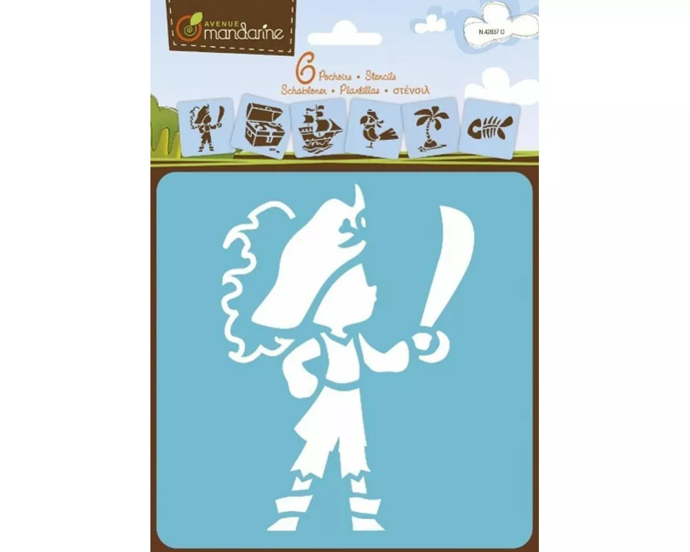 Mandarin 6 Schablonen Piraten