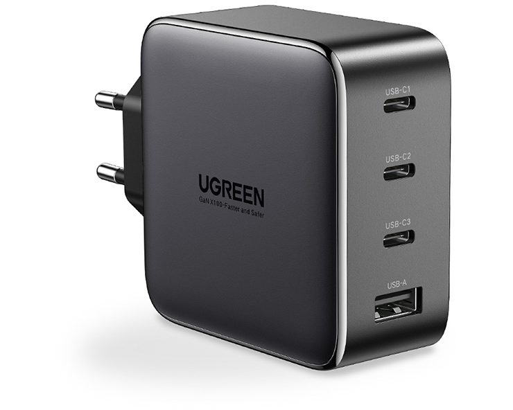 UGREEN USB Wallcharger Nexode 100W 40747 4-Port,PD,GaN,Grey