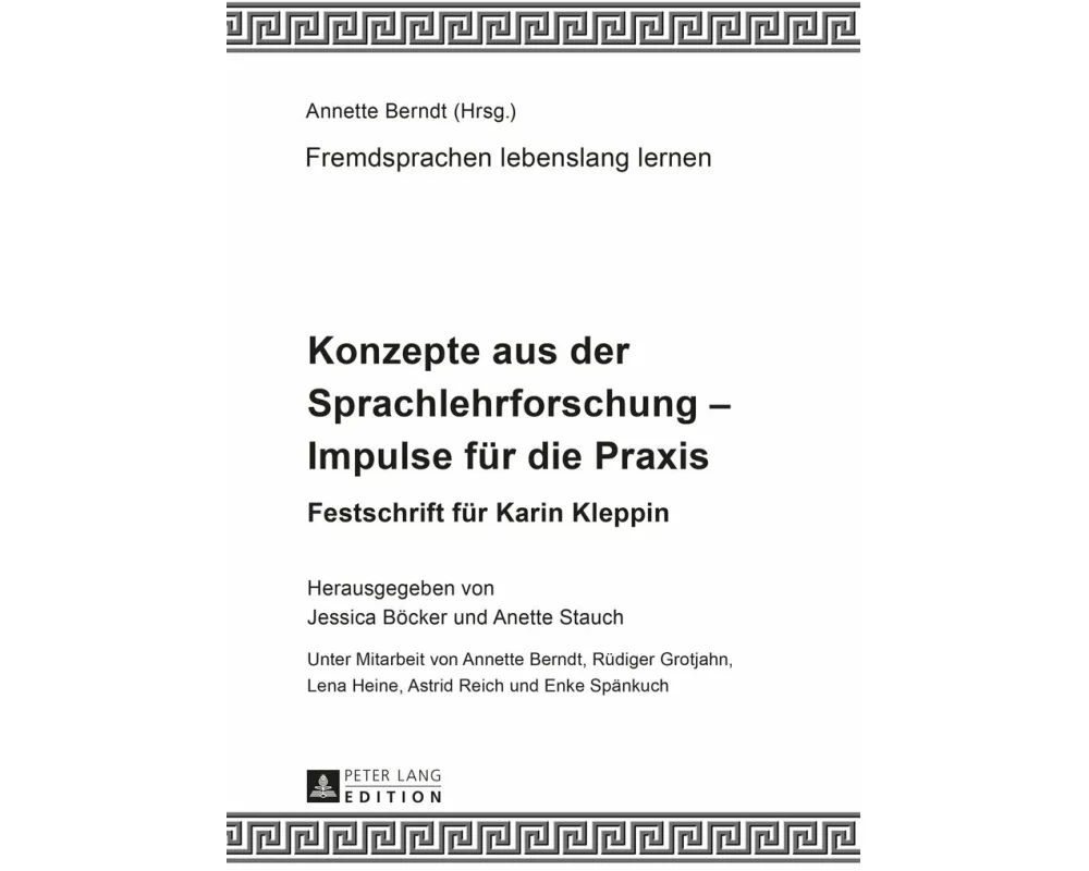 Konzepte aus der Sprachlehrforschung - Impulse für die Praxis