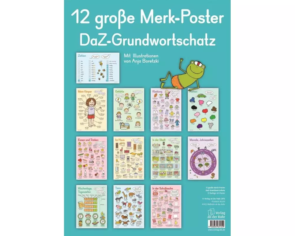 12 große Merk-Poster DaZ-Grundwortschatz