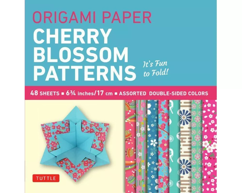 Origami Paper- Cherry Blossom Prints- Small 6 3/4" 48 sheets