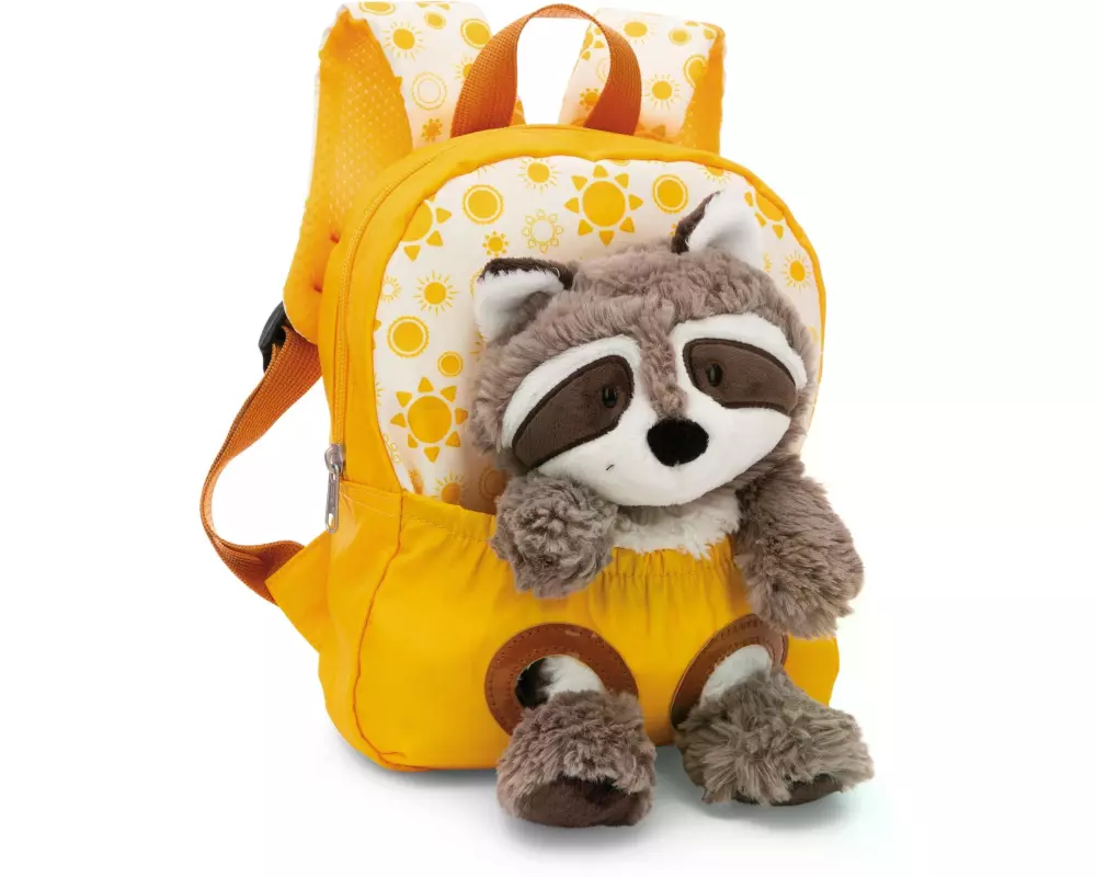 Nici Rucksack gelb mit Waschbär
