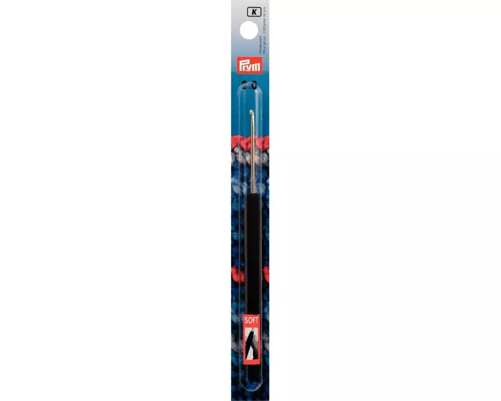 Prym Häkelnadel Ø 2 mm x 14 cm Wolle, Soft-Griff