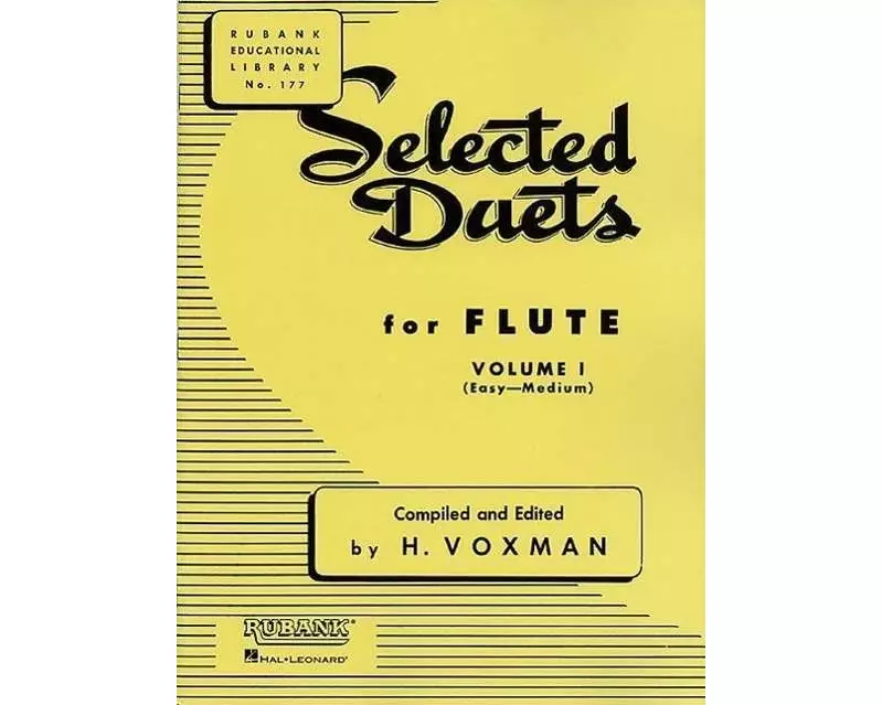 Selected Duets for Flute: Volume 1 - Easy to Medium (Rubank Educational Library 177) - Flute Music