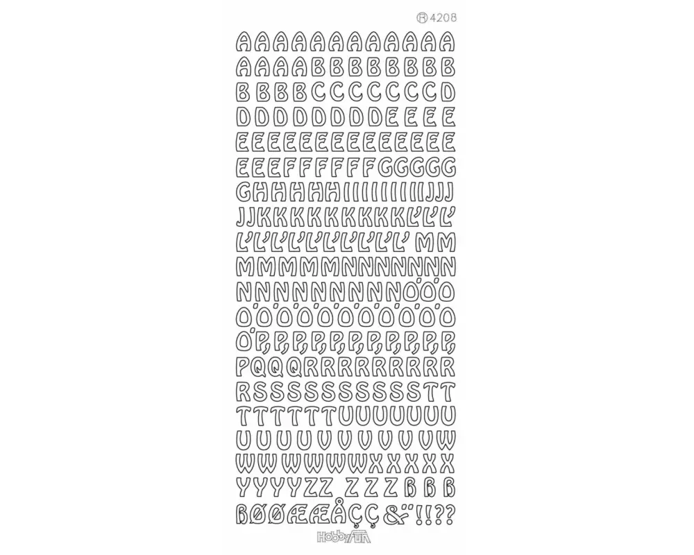 HobbyFun Buchstabensticker Konturensticker Toffee