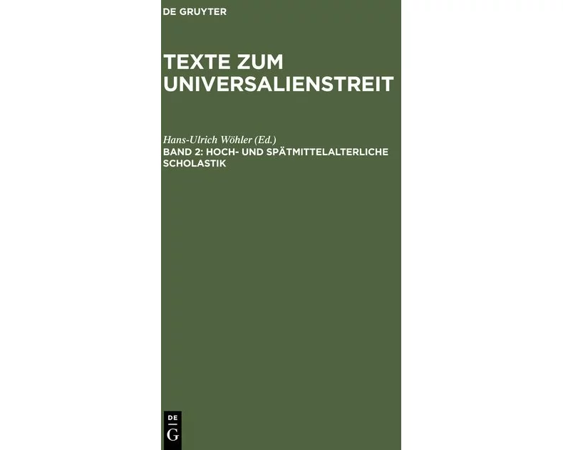 Hoch- und spätmittelalterliche Scholastik