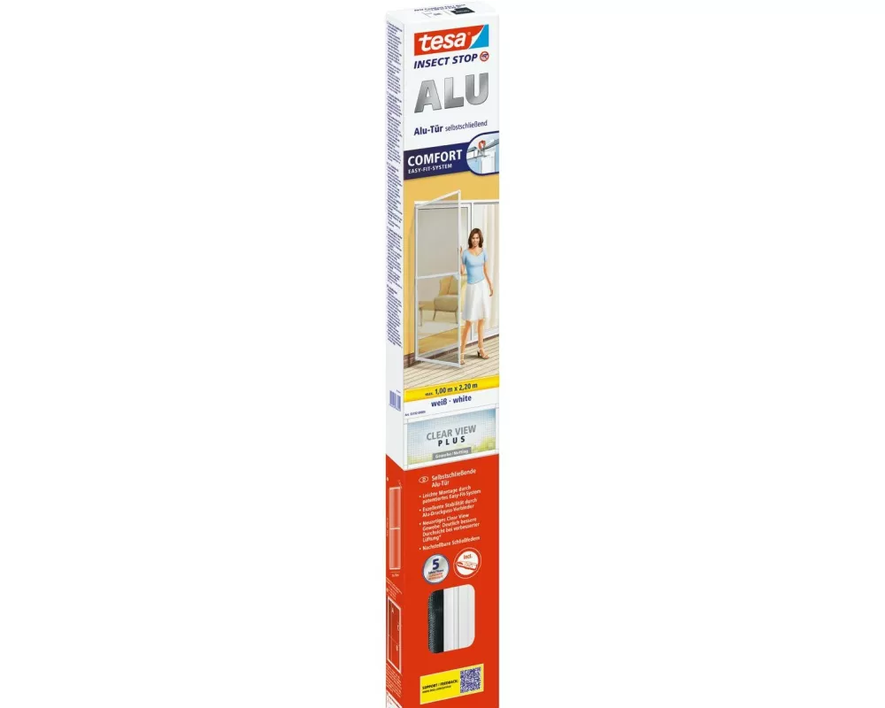 tesa Fliegengitter Insect Stop ALU Comfort Türen, 1 x 2.2 m