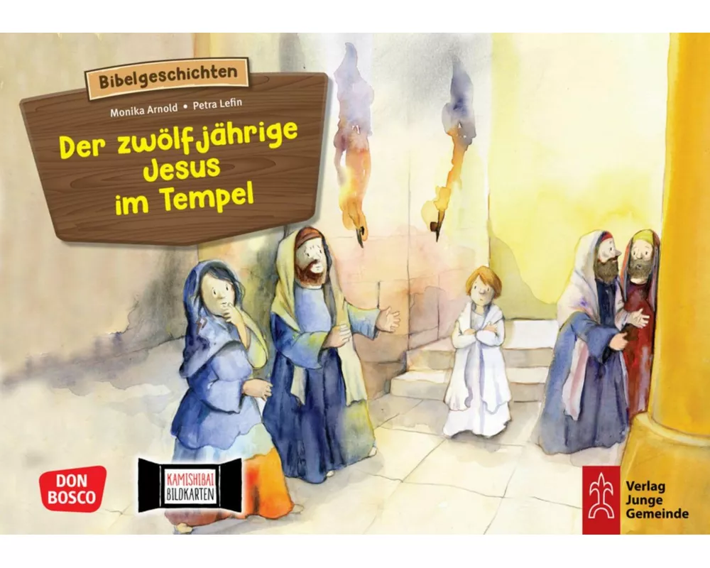 Der zwölfjährige Jesus im Tempel. Kamishibai Bildkartenset