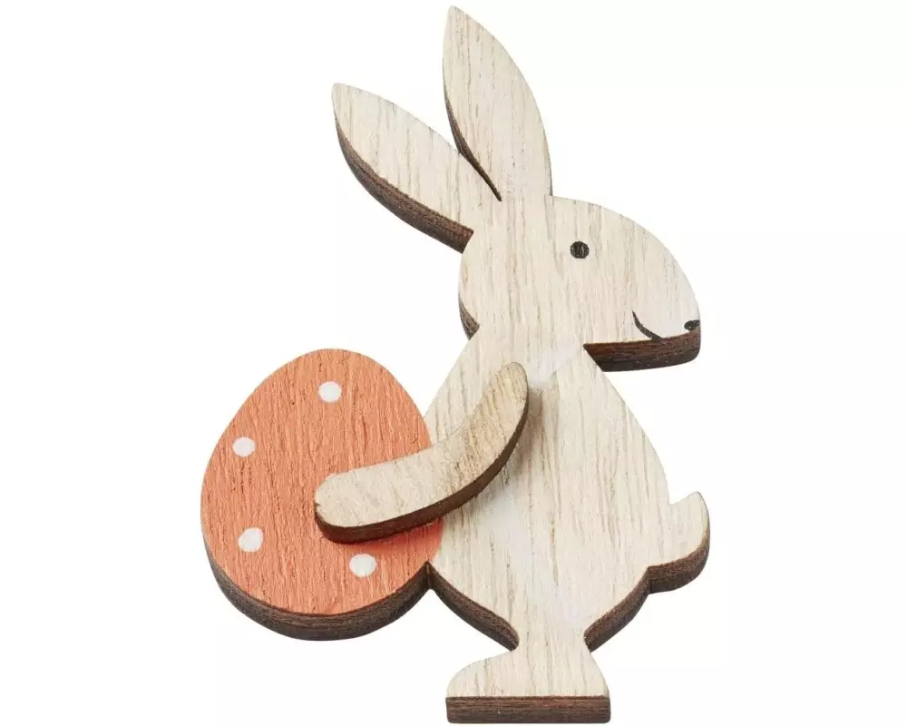 HobbyFun Mini-Tier Hase mit Ei 7 cm