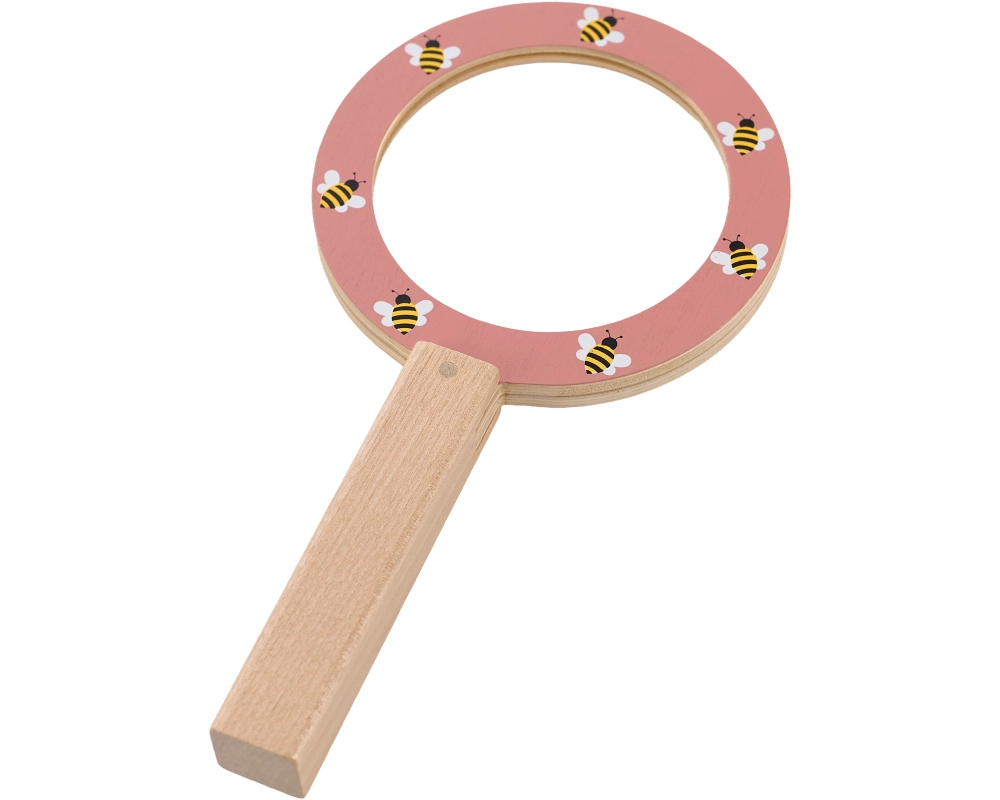 JABADABADO Lupe Bienen C2577 aus Holz, rosa