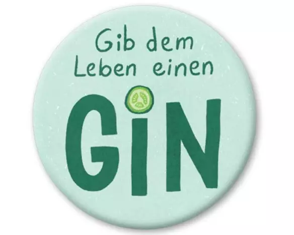 Cart Haftmagnet Gib dem Leben einen Gin 1 Stück, Dunkelgrün