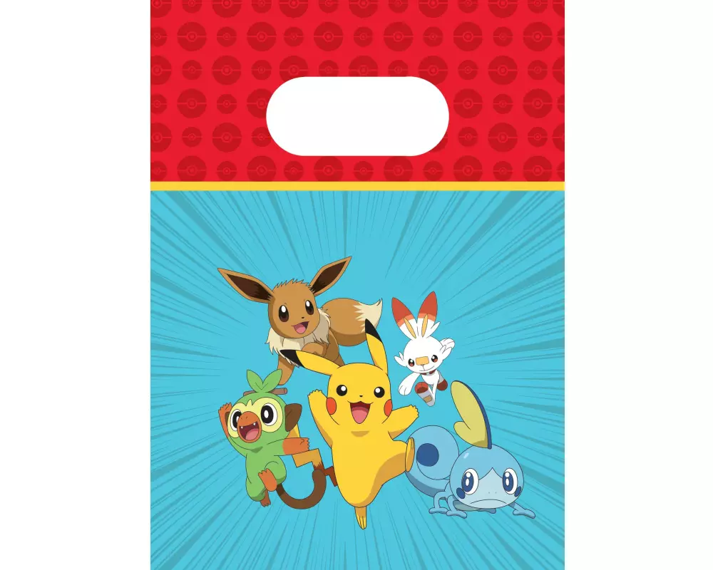 We fiesta Party Geschenktasche Pokemon 4 Stück, Mehrfarbig