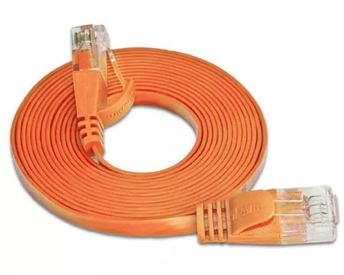 SLIM Slimpatchkabel RJ-45 - RJ-45, Cat 6, UTP, 0.75 m, Orange