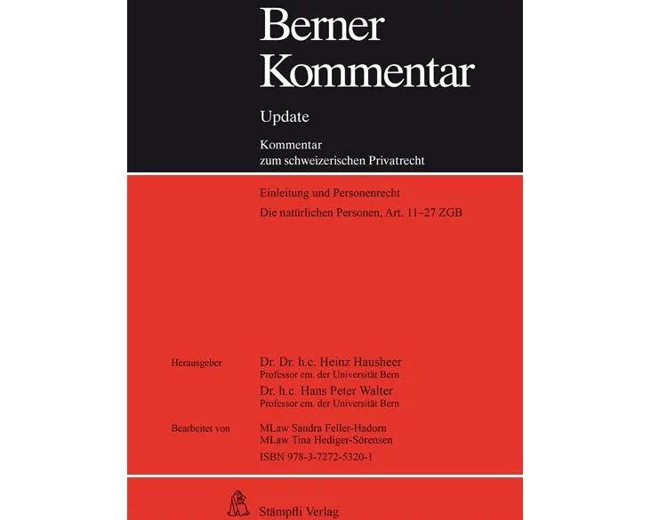 Die natürlichen Personen, Art. 11-27 ZGB