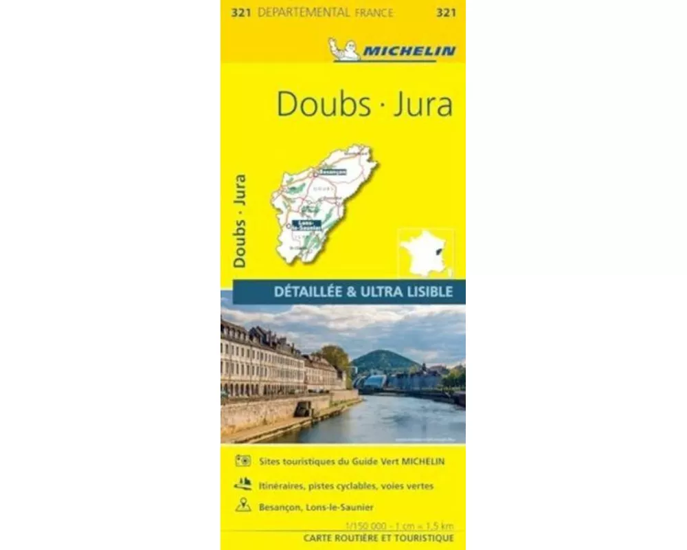 Doubs, Jura - Michelin Local Map 321