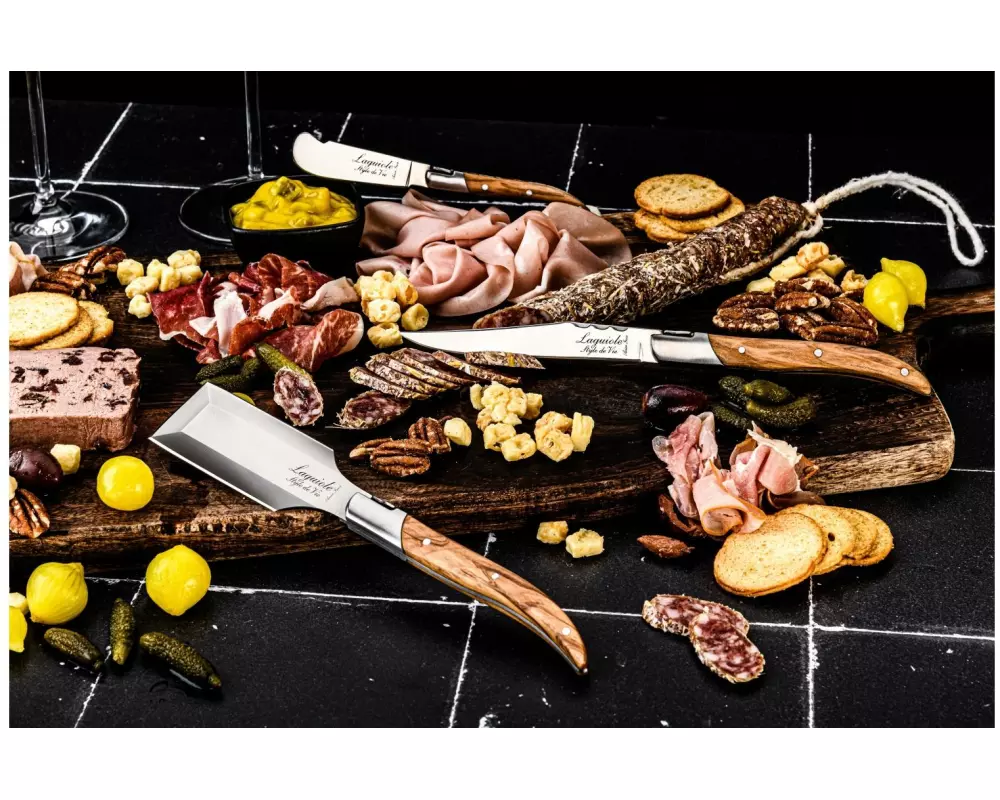 Forged Küchenmesser 3tlg. Charcuterie Set Olivenholz Mehrfarbig