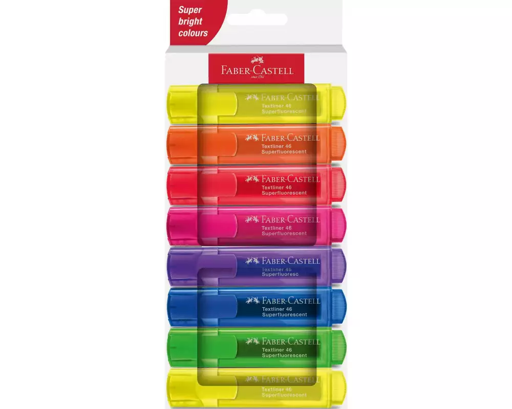 Faber-Castell Textmarker 46 Superfluorescent 8er Etui Karton