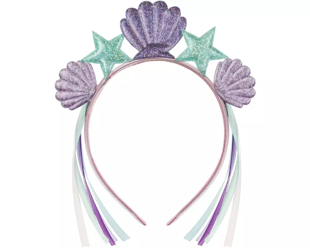 Partydeco Haarreif Meerjungfrau 19.5 x 17.5 cm, Violett/Blau