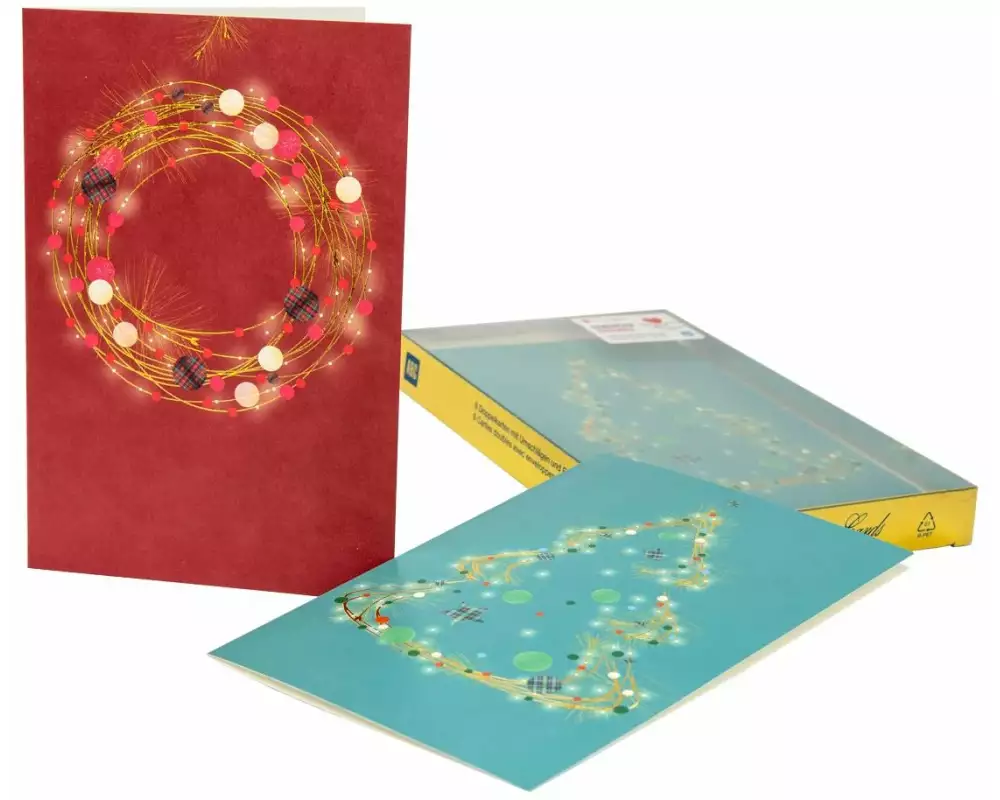 ABC Weihnachtskarte Frohe Weihnachten 6 Stück