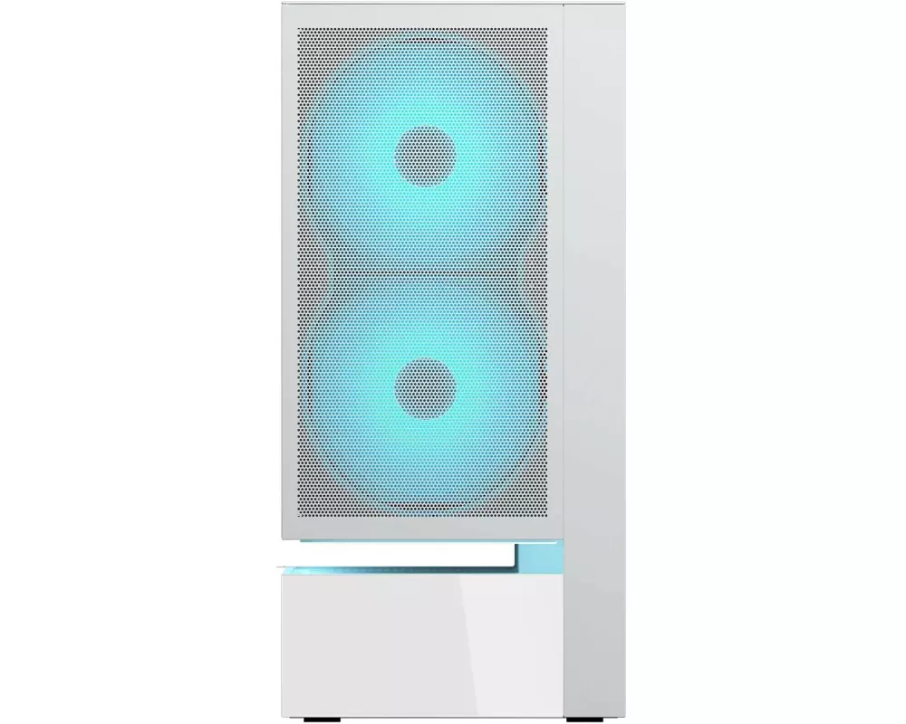 Cougar CFV235 Mesh Vision Midi-Tower weiss gehärtetes Glas LCD ATX