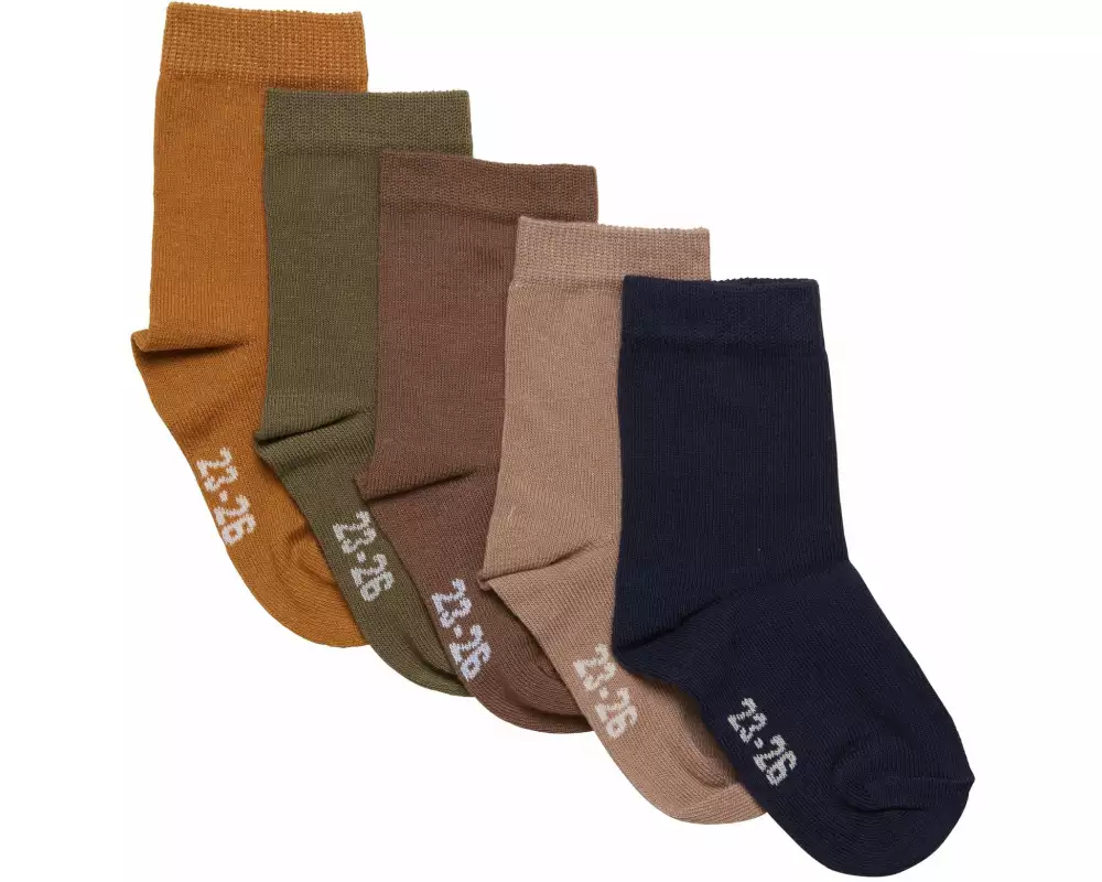 minymo Socken Uni 5er Set Dried Herbs Gr. 31 - 34