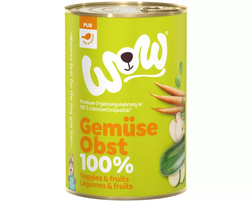 WOW Nassfutter 100% Gemüse & Obst 400g