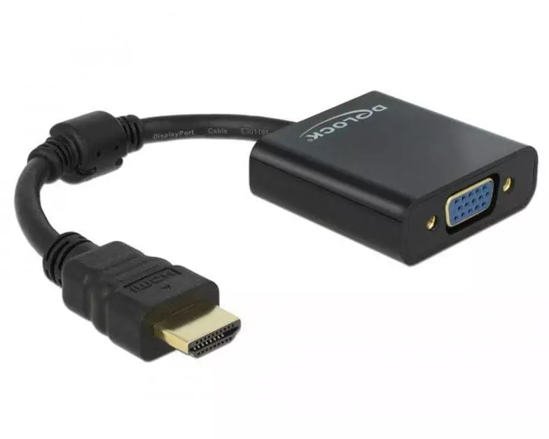 Delock Adapterkabel HDMI - VGA Schwarz