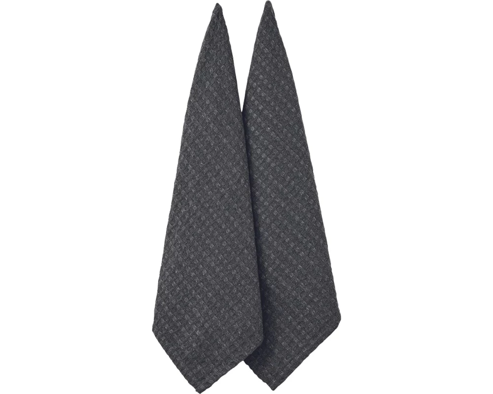 Ladelle Geschirrtuch Eco Recycled 50 x 70 cm, 2 Stück, Anthrazit