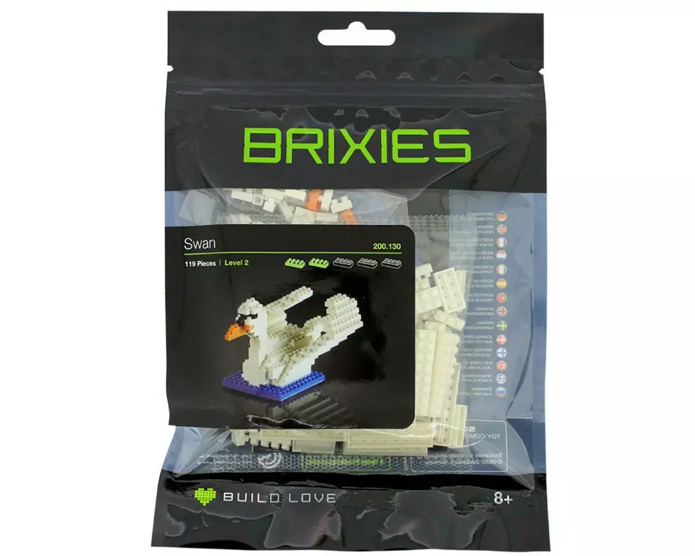 BRIXIES Bausteinmodell Schwan aus 119 Bausteinen