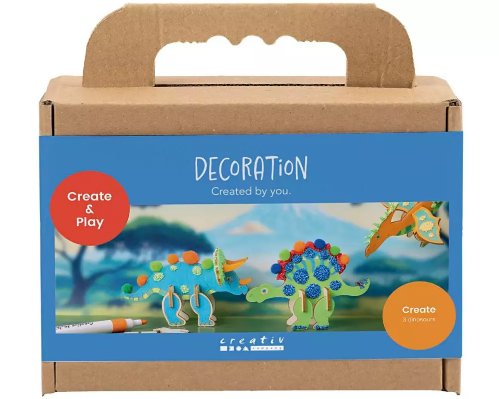 Creativ Company Bastelset - Dekoration, Dinosaurier