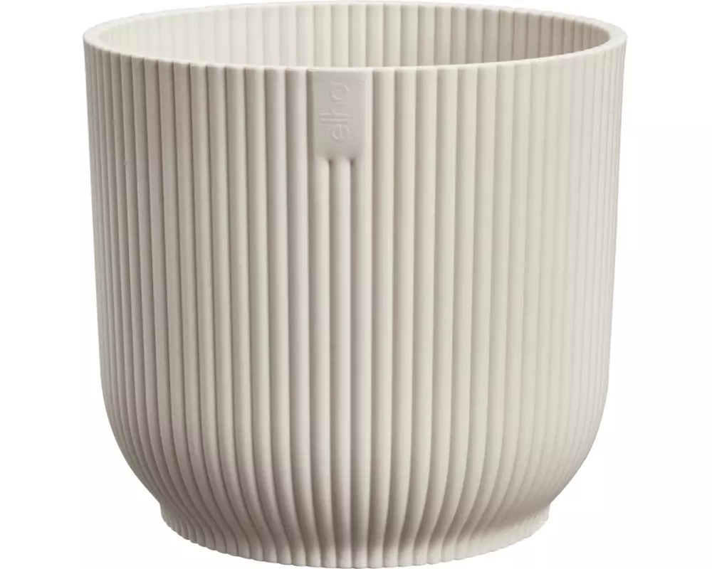 Elho Blumentopf Vibes Fold 2.4 l, Leinenweiss