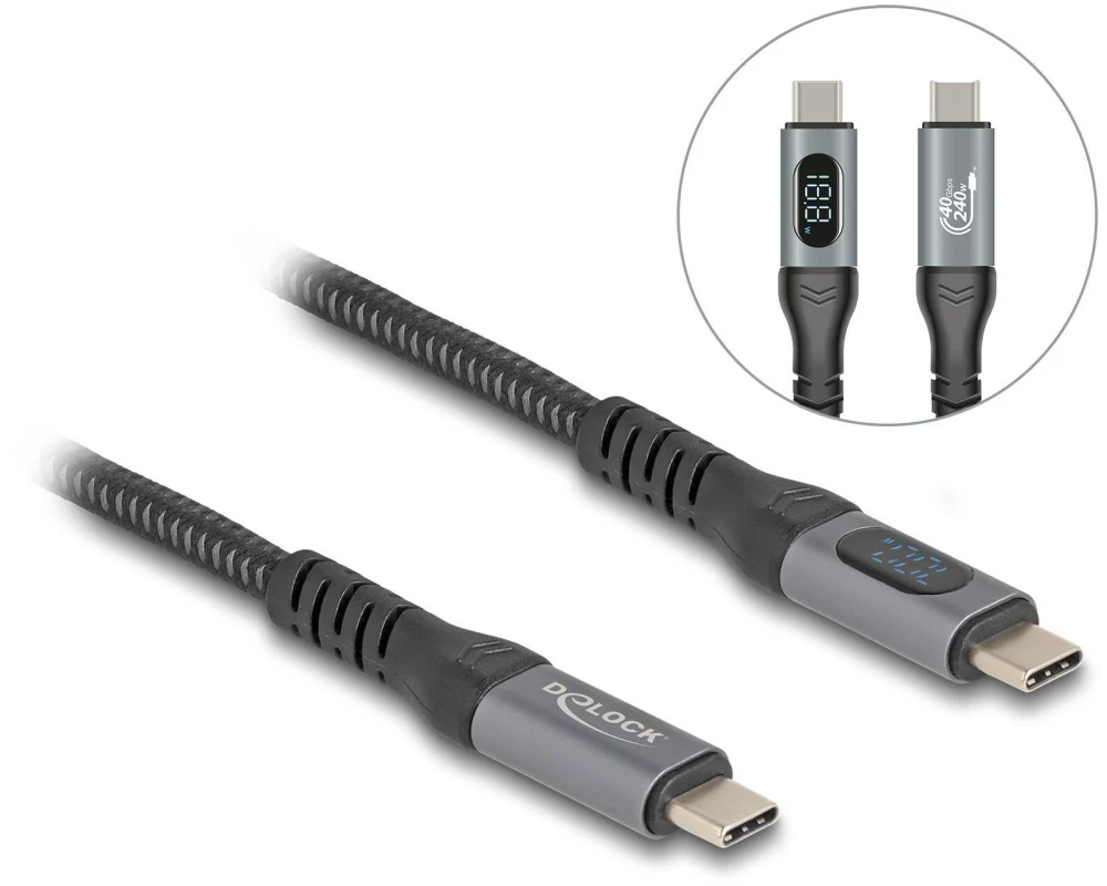 Delock USB-Kabel 40 Gbps PD 240W USB-C - USB-C 1 m