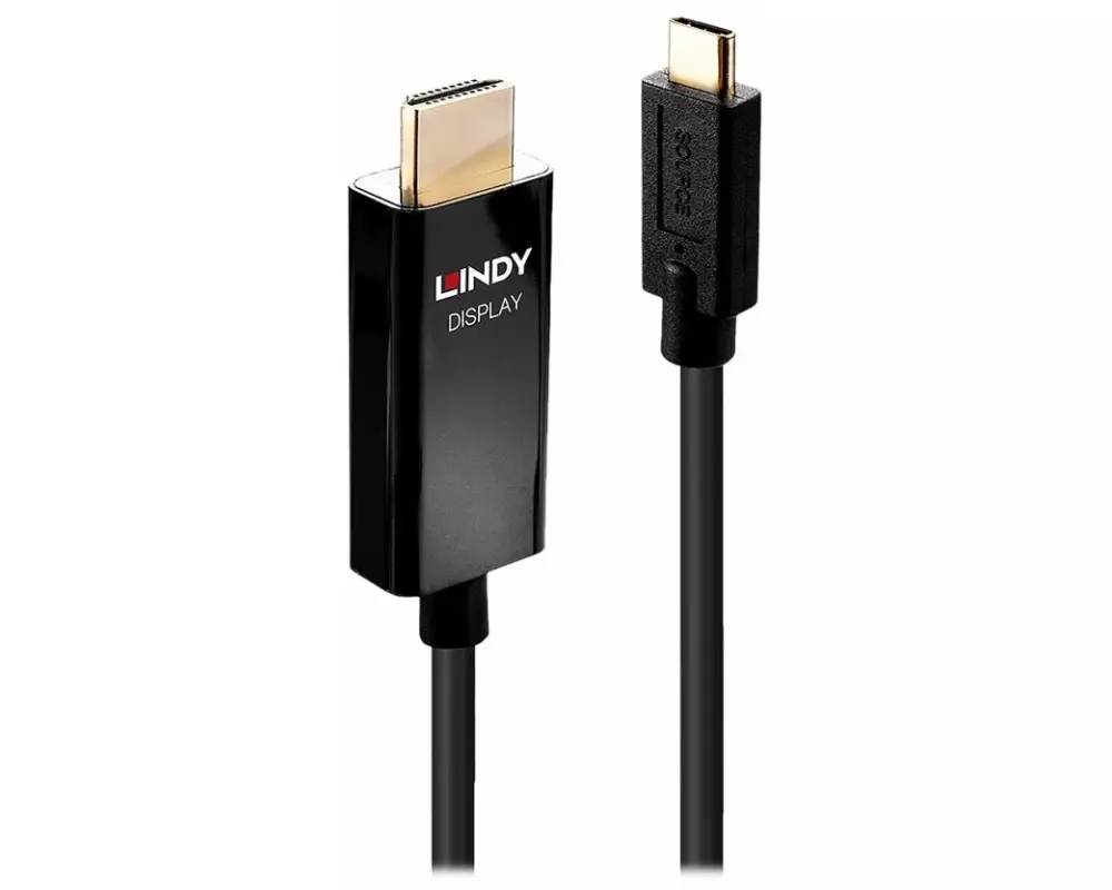 LINDY 2m USB Type C to HDMI, 4K60, Adapter Cable, with HDR