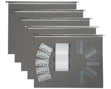 BIELLA Hängemappen-Set A4 27145525U grau 32x25cm 5 Stück