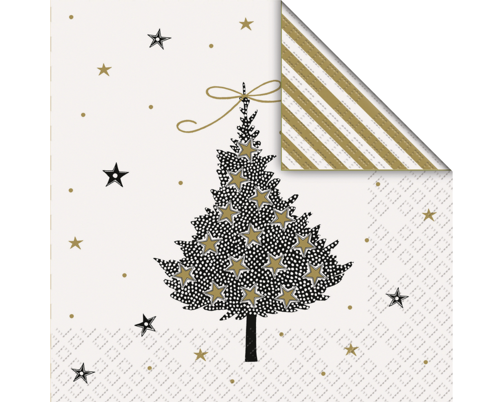 STEWO Serviette Natala 25x25cm 2573550870 schwarz 20 Stück