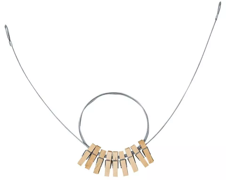 I AM CREATIVE Fotoseil mit 10 Holzklammern 140 cm