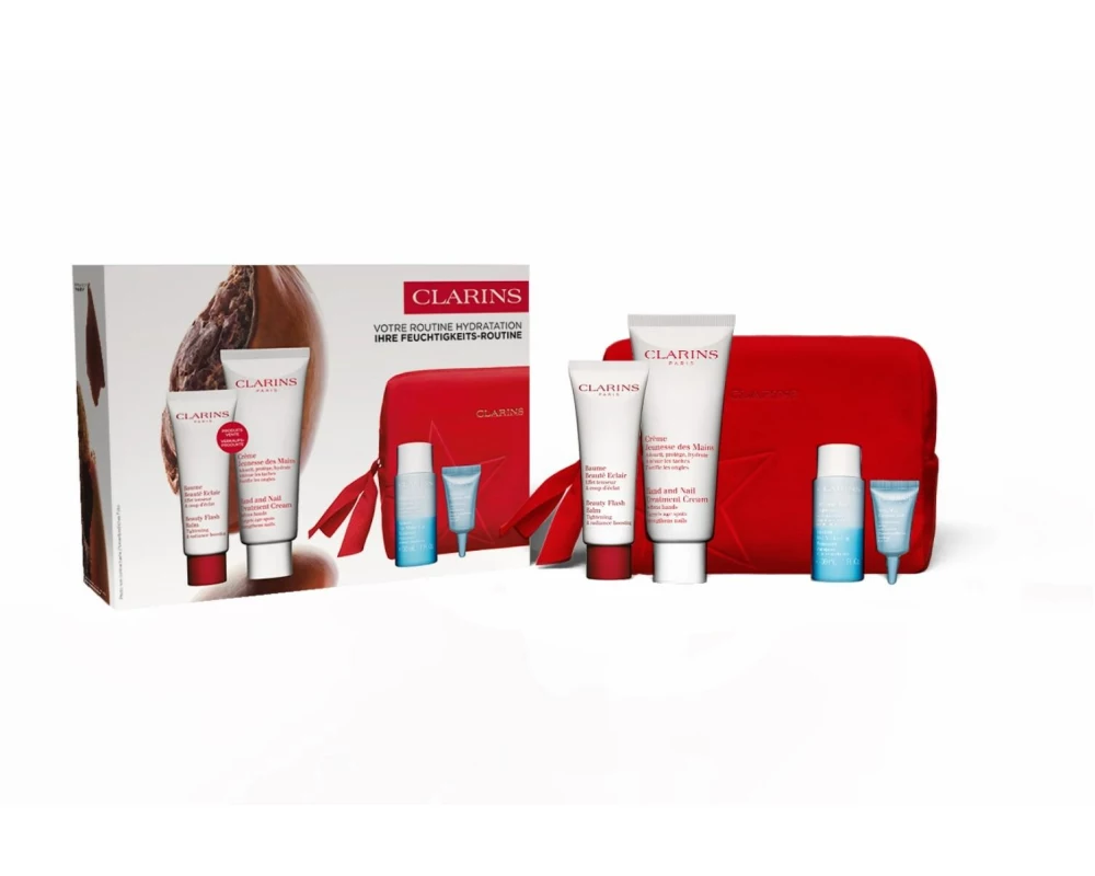 Clarins Weekend Escape Set Gesichtspflege- und Handpflege mit Tasche