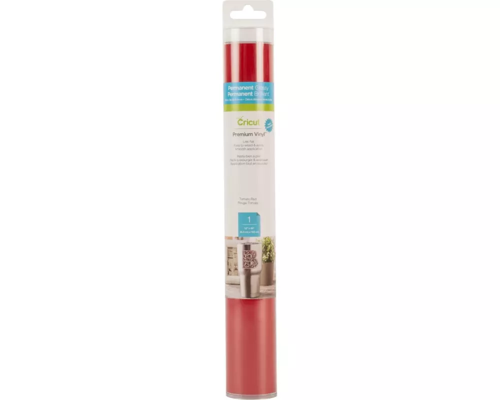 Cricut Vinylfolie Premium Permanent 30.5 x 122 cm, Rot