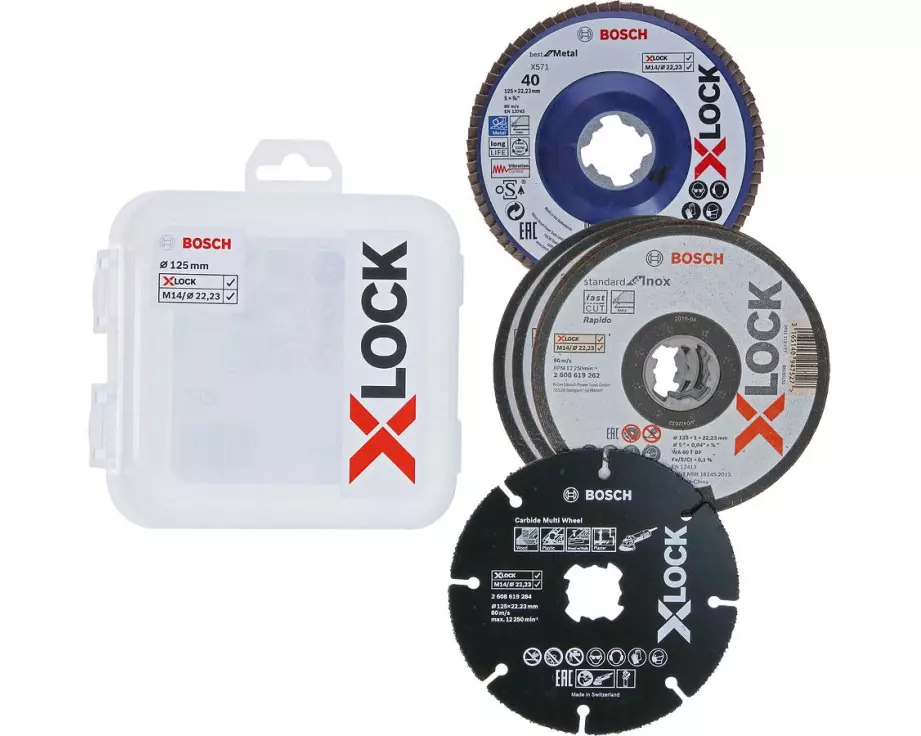 Bosch Professional X-LOCK Starter-Set Trenn- und Fächerschleifscheiben 125 mm