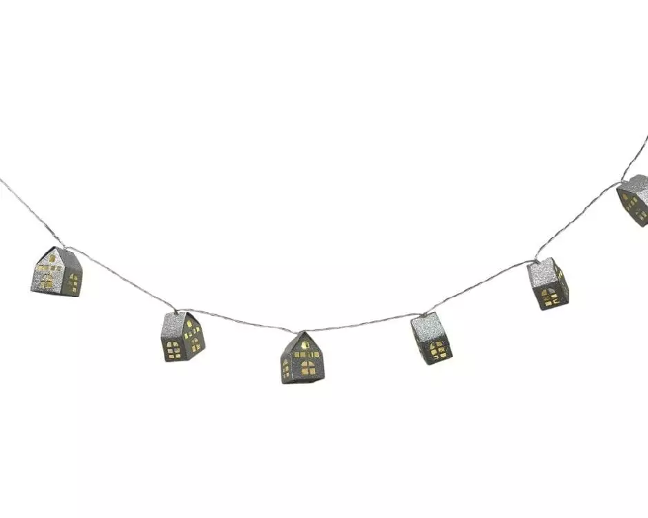 Dameco LED Lichterkette mit Häuschen, 135 cm