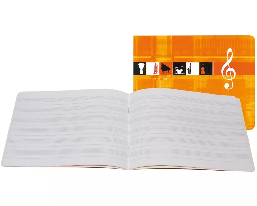 Clairefontaine Notenheft Notenheft 24 Blatt, 17 x 22 cm, assortiert