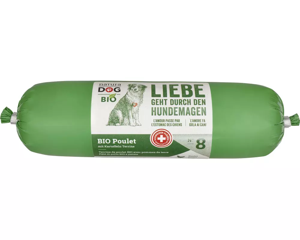 naturaDog Nassfutter Bio Poulet mit Kartoffel Terrine, 400 g