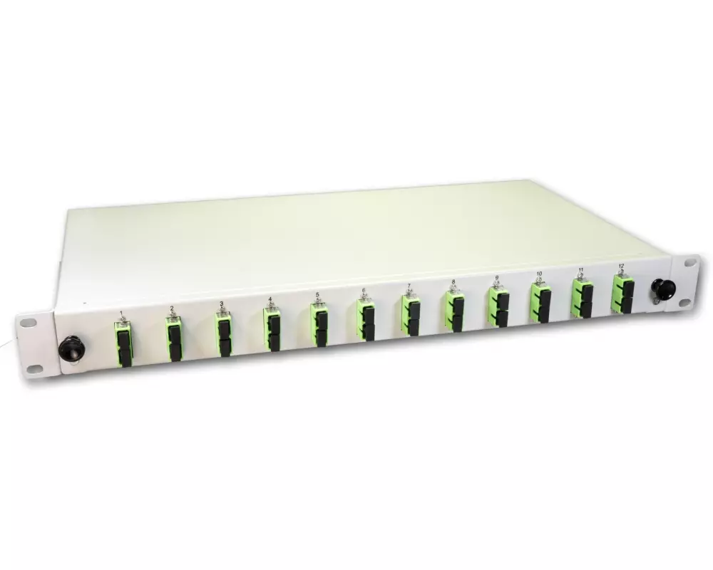 Lightwin Spleissbox 24 Fasern, 12x DSC/APC SM, 9/125µm OS2 Pigtail